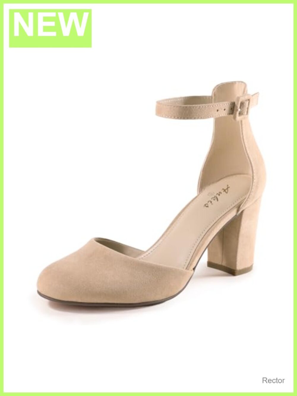 Women's Closed Toe Chunky Block Heel Pumps with Ankle Strap, 3 Inch Heels